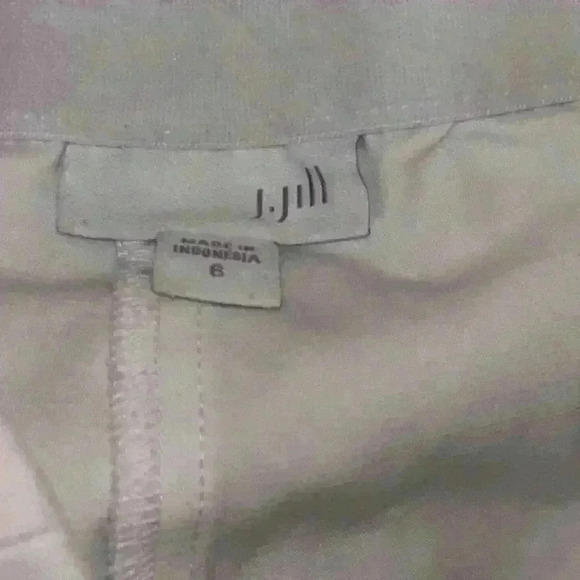 J.Jill Stretch Pants White Pull-On Elastic Waist Straight Leg Size 6 - Picture 4 of 4